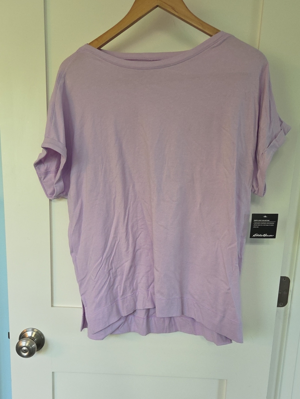 Eddie Bauer Lavender Relaxed Short Sleeve Tee